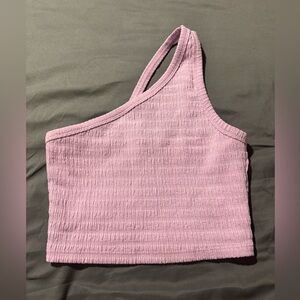 American Eagle Outfitters Asymmetrical Crop Top - Light Purple